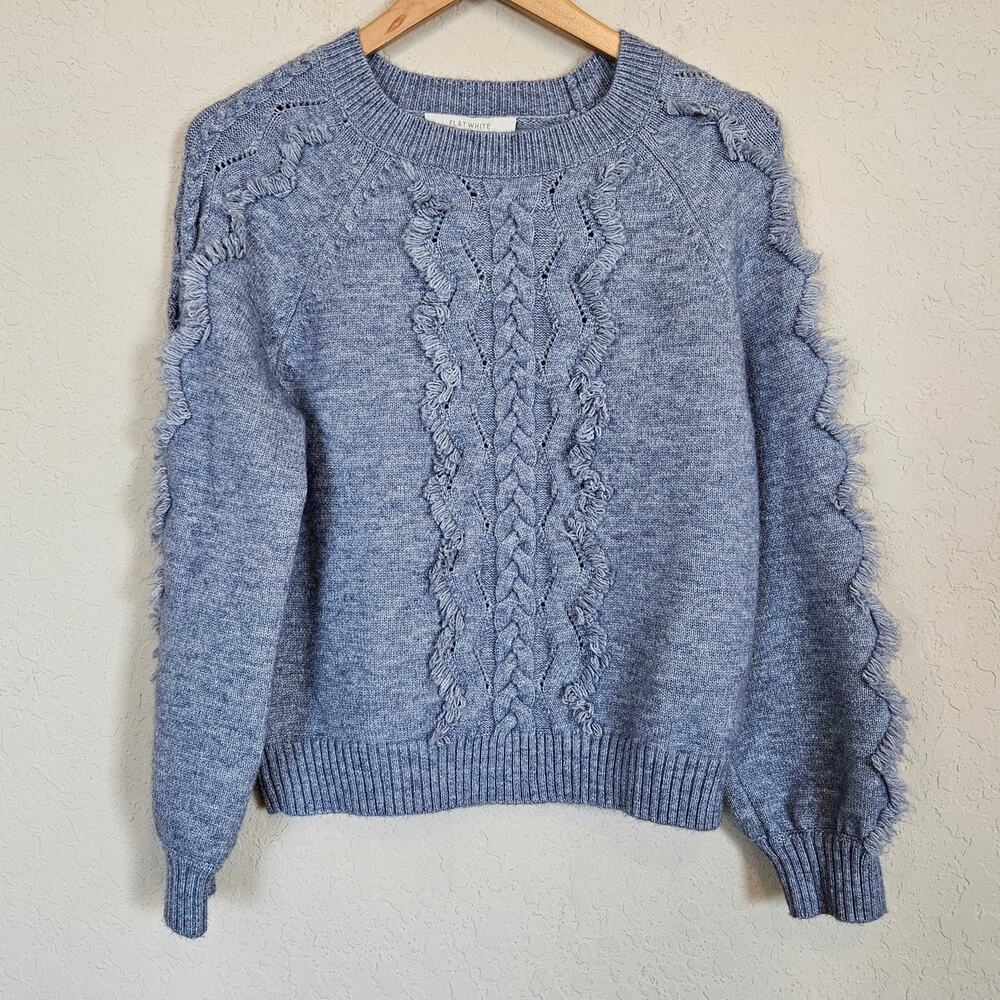 Sundance Flat White‎ Jenni Sweater Blue Women's Size X-Small Casual Fall Cottage